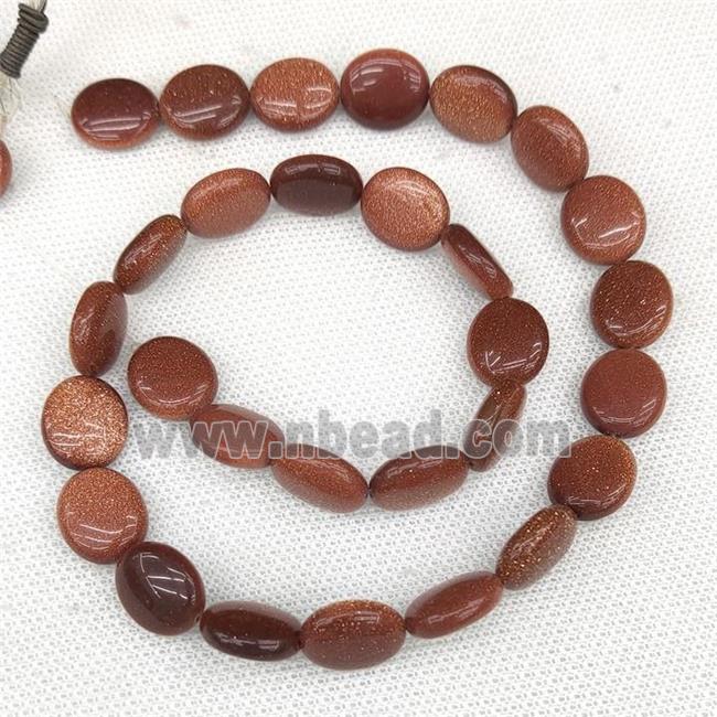 Gold Sandstone Oval Beads