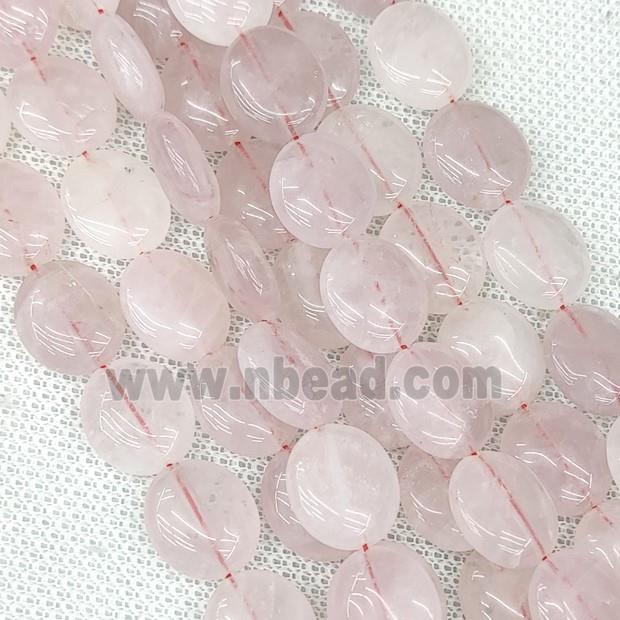 Natural Pink Rose Quartz Oval Beads