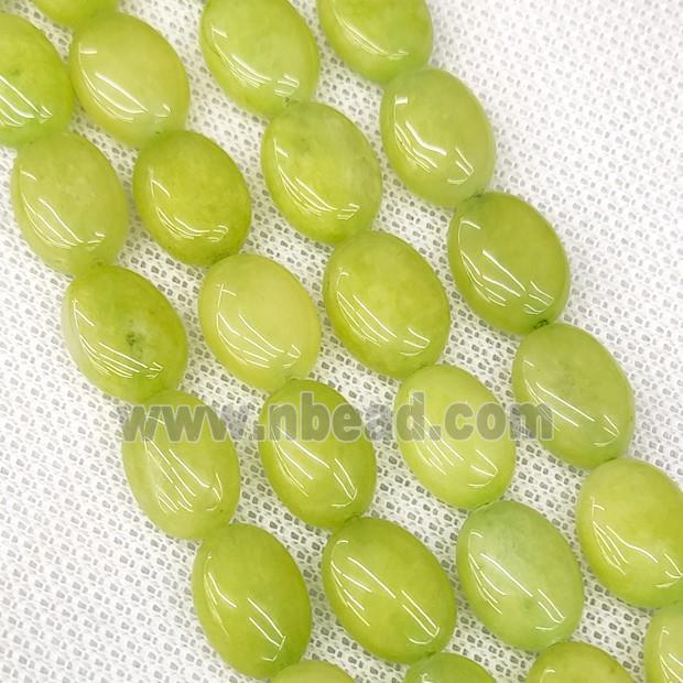 Lemon Jade Oval Beads Olive