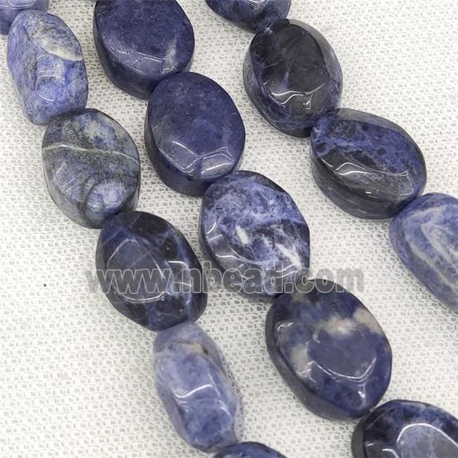 Natural Blue Sodalite Oval Beads