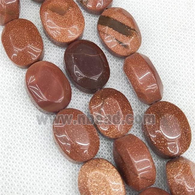 Golden Sandstone Oval Beads