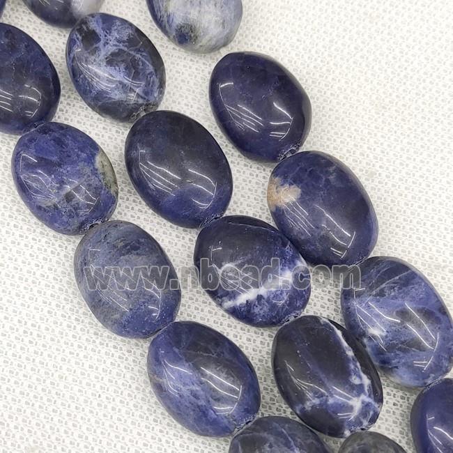 Blue Sodalite Oval Beads