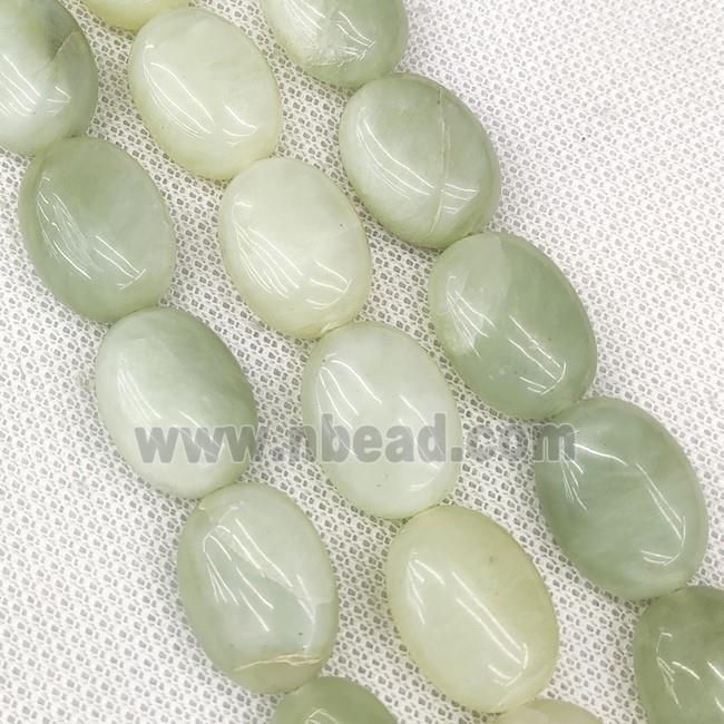 New Mountain Jade Oval Beads Green