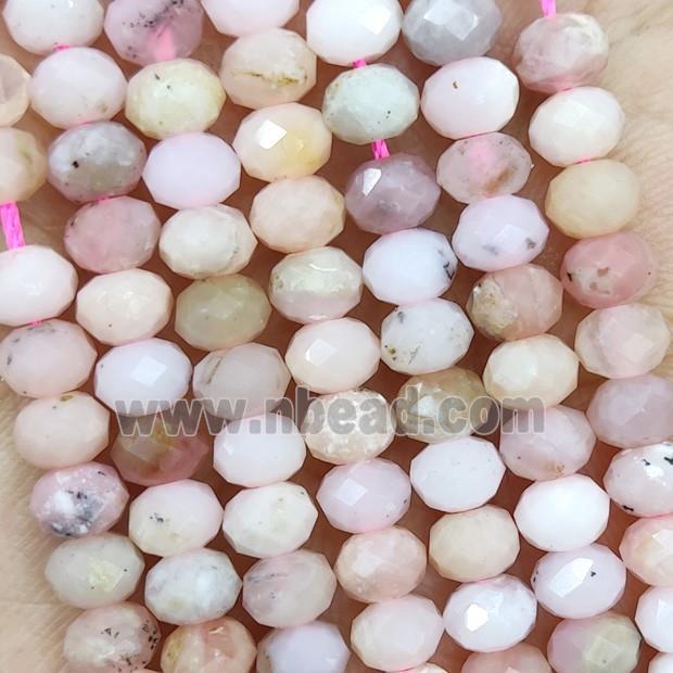 Natural Pink Opal Beads Faceted Rondelle