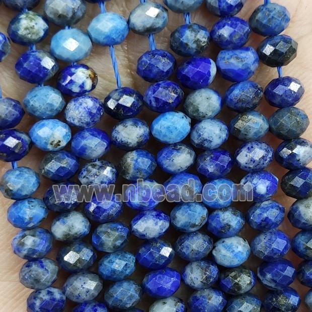 Natural Lapis Lazuli Beads Blue Faceted Rondelle