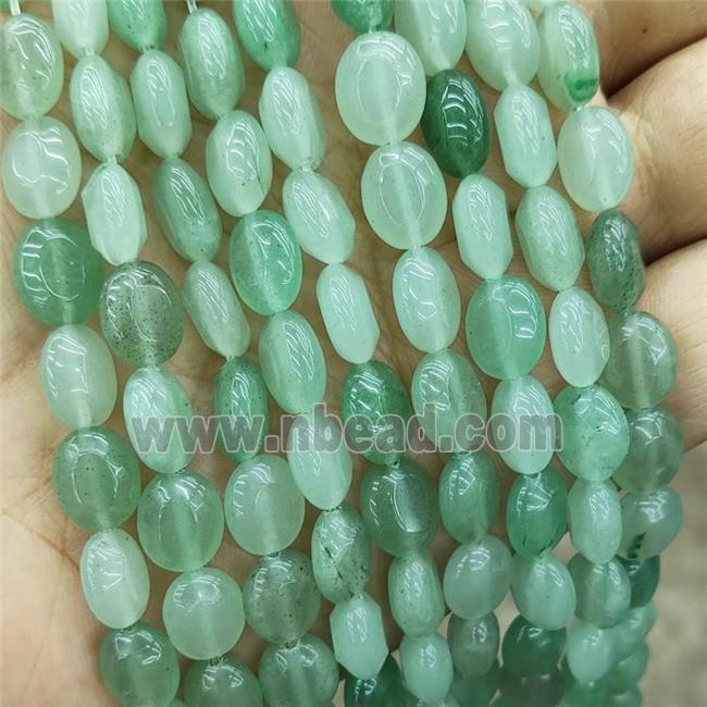 Natural Green Aventurine Oval Beads