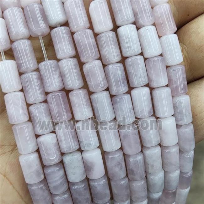 Natural Pink Rose Quartz Tube Beads Column