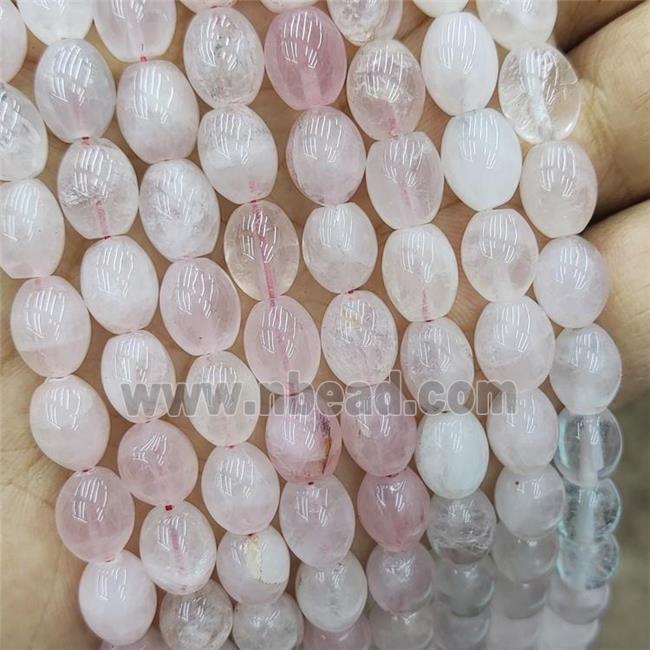 Natural Rose Quartz Rice Beads Pink Barrel