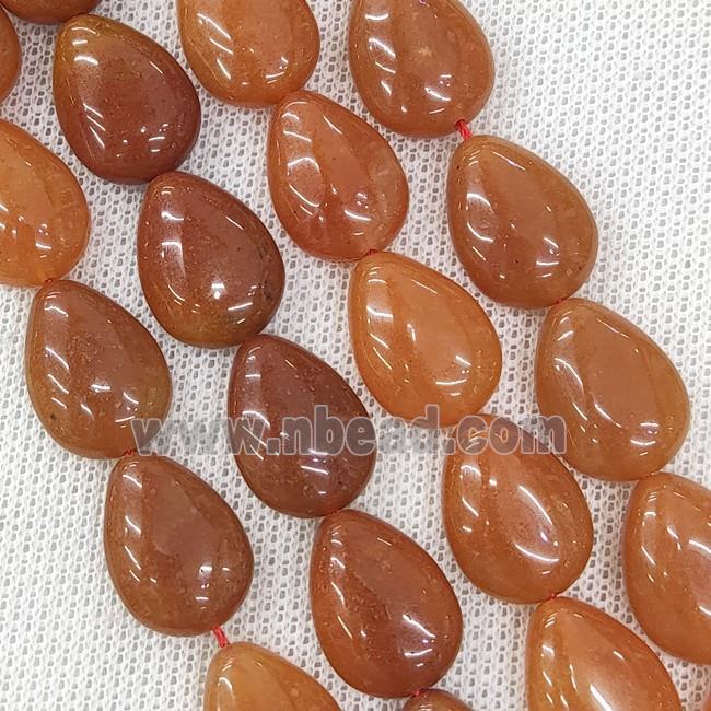 Natural Red Aventurine Beads Teardrop