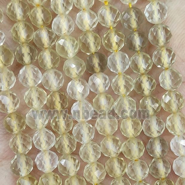 Natural Lemon Quartz Beads Faceted Round