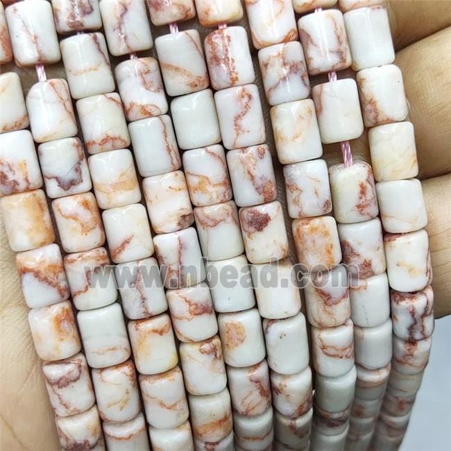 Red Silk Jasper Tube Beads