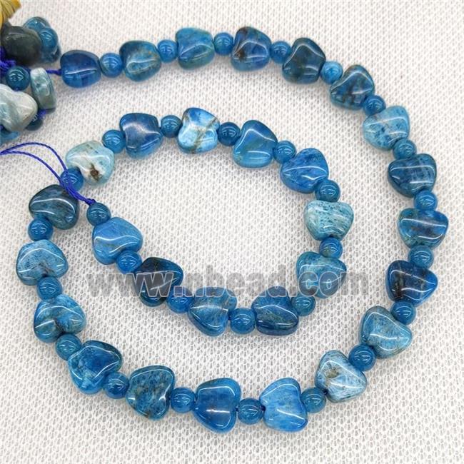 Natural Blue Apatite Beads Apple