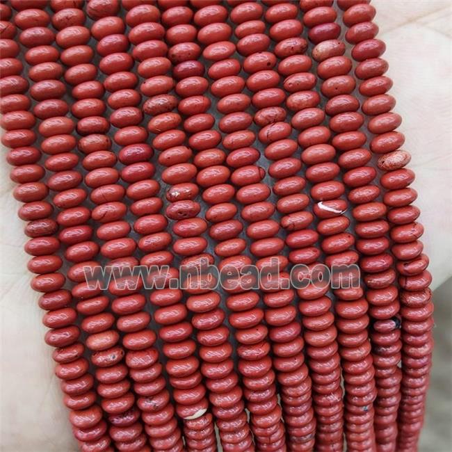 Natural Red Jasper Beads Smooth Rondelle