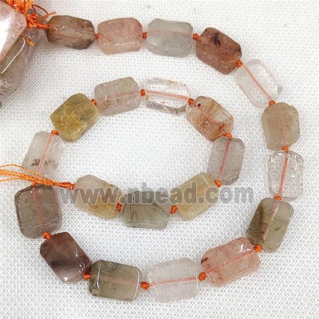 Mixed Rutilated Quartz Rectangle Beads