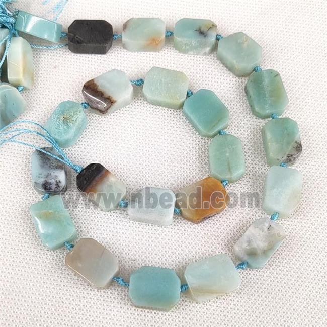 Natural Chinese Amazonite Rectangle Beads