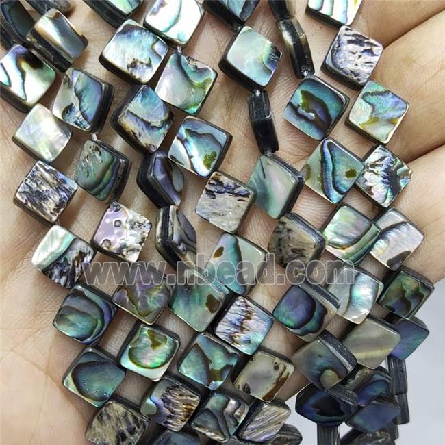 Abalone Shell Square Beads Multicolor