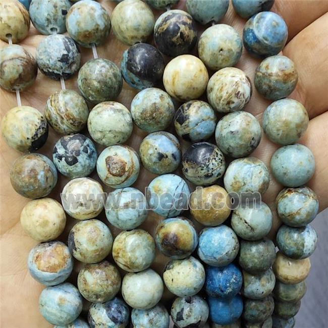 Natural Variscite Beads Multicolor Smooth Round