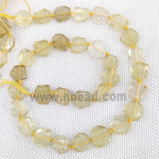 Natural Lemon Quartz Beads Hexagon