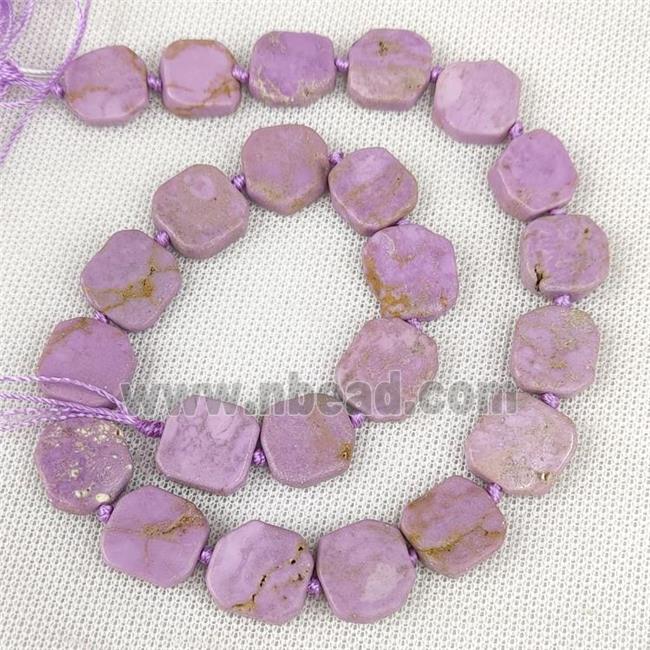 Natural Purple Phosphosiderite Beads Hexagon