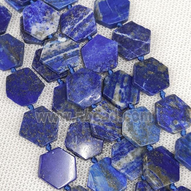 Natural Blue Lapis Lazuli Beads Hexagon