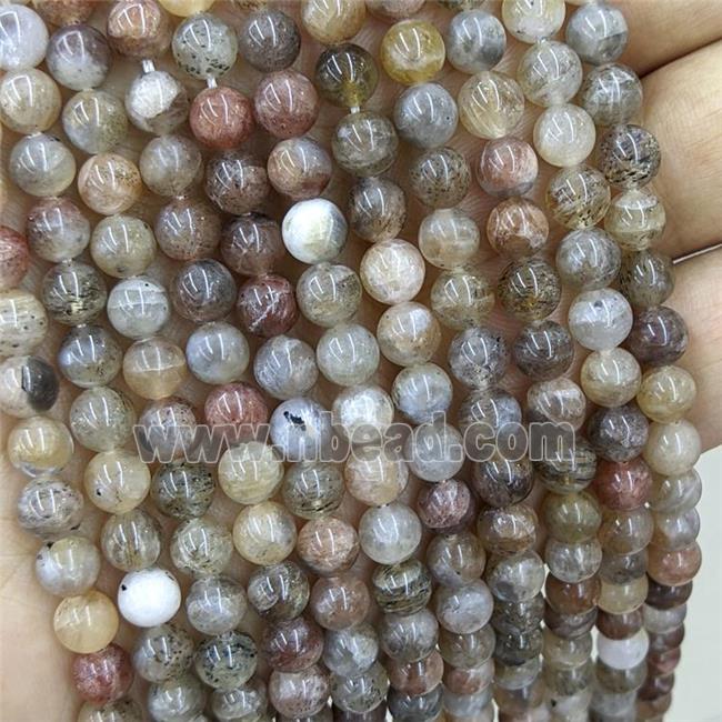 Natural Golden Super7 Crystal Quartz Beads Smooth Round