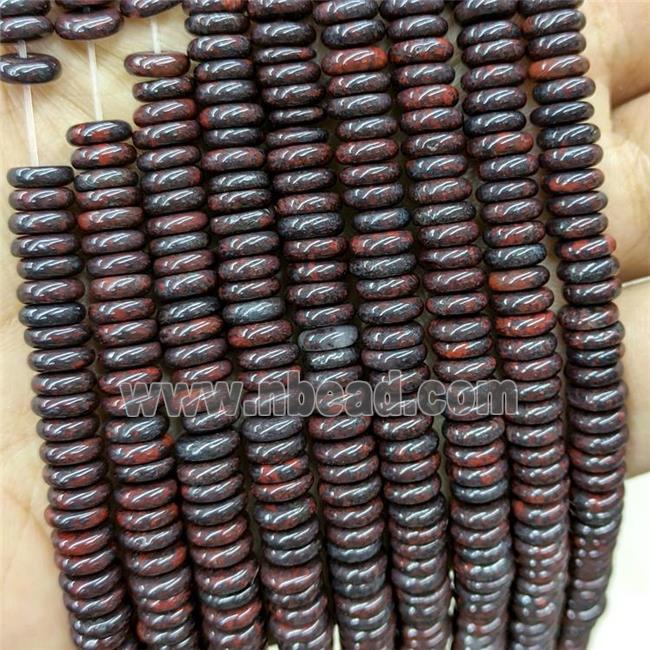 Natural Poppy Jasper Heishi Spacer Beads