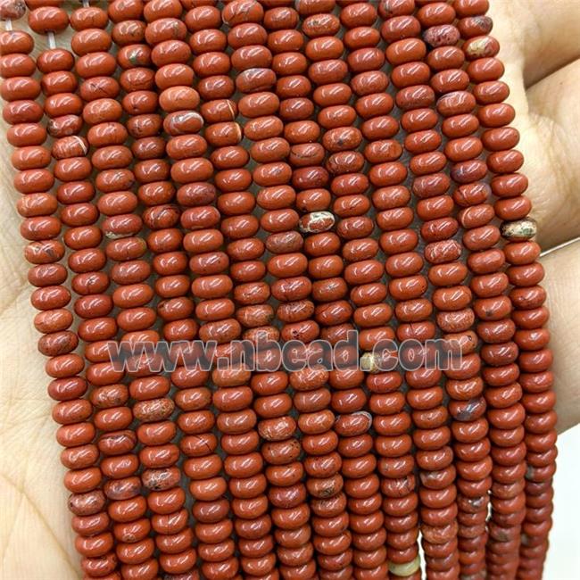 Natural Red Jasper Beads Smooth Rondelle