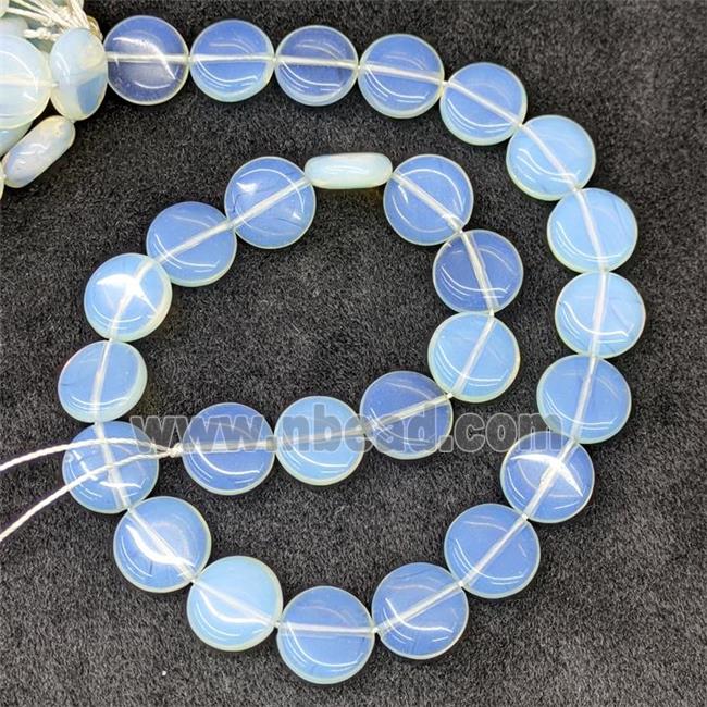 White Opalite Coin Beads