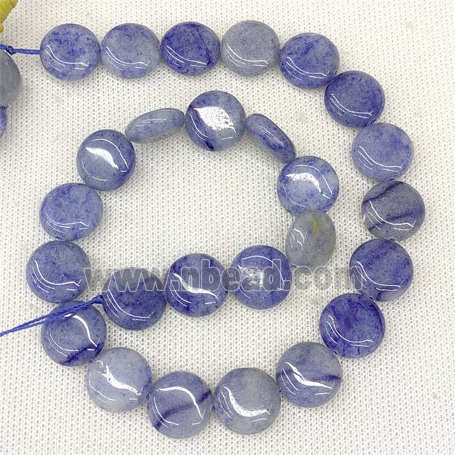 Blue Aventurine Coin Beads