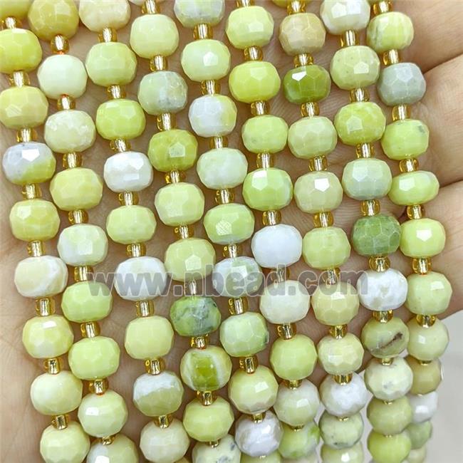 Natural Butter Jasper Beads Faceted Rondelle Olive