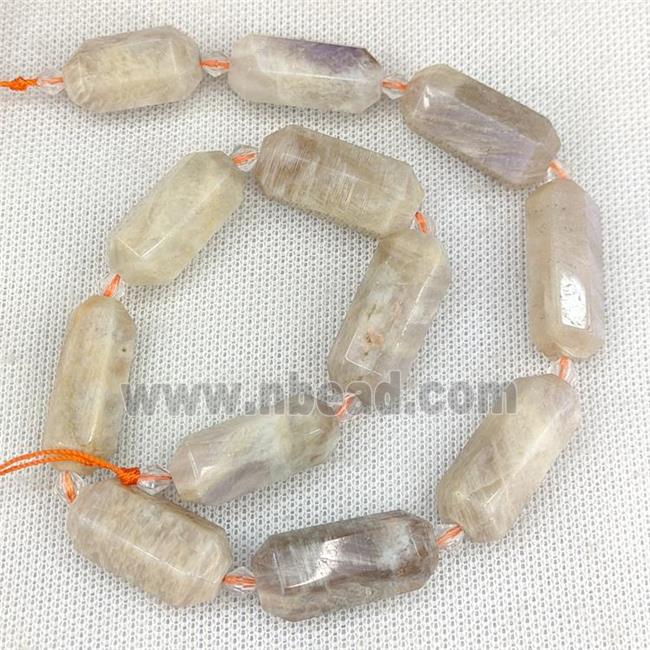 Natural Sunstone Prism Beads Bullet