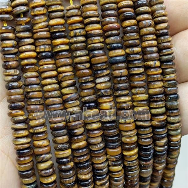 Natural Tiger Eye Stone Heishi Spacer Beads