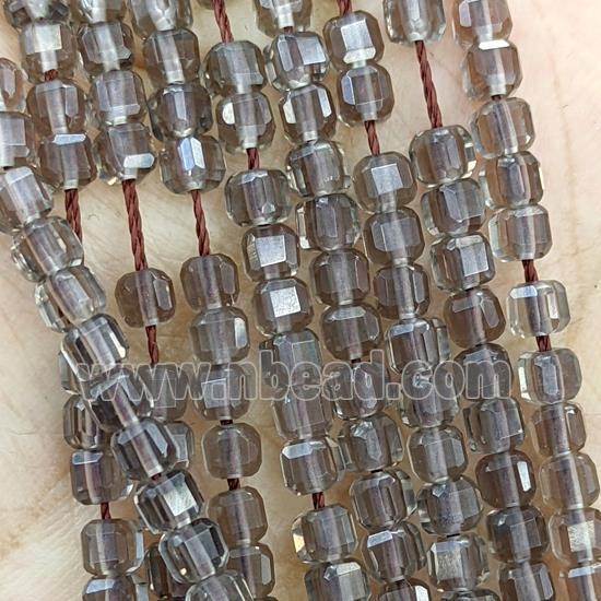 Smoky Quartz Beads Faceted Cube