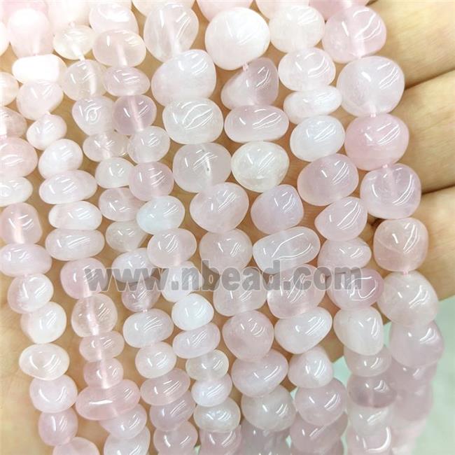 Natural Pink Rose Quartz Chips Beads Freeform