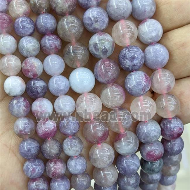 Natural Tourmaline Beads Pink Smooth Round