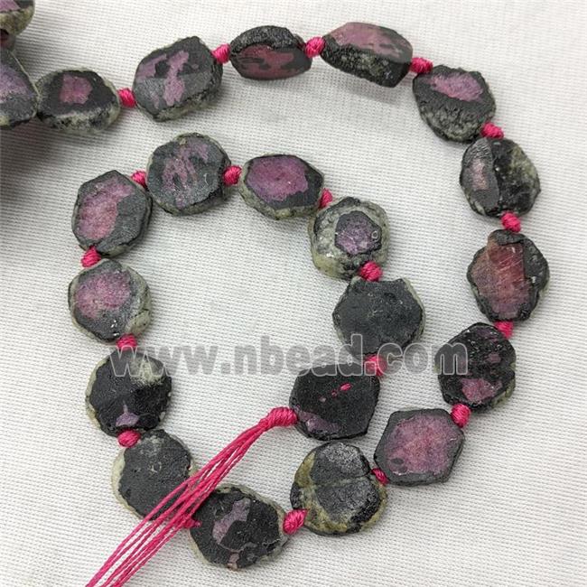 Natural Ruby Beads Slice Freeform C-Grade