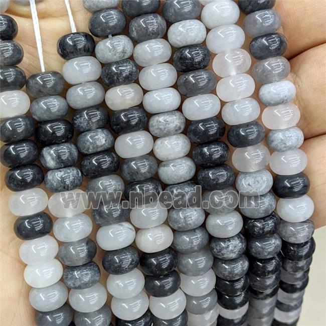 Natural Cloudy Quartz Beads Smooth Rondelle B-Grade