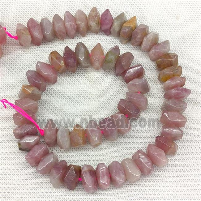 Natural Madagascar Rose Quartz Spacer Beads Pink Faceted Square