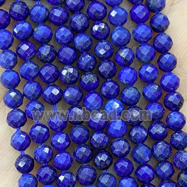 Natural Lapis Lazuli Beads Blue Faceted Round