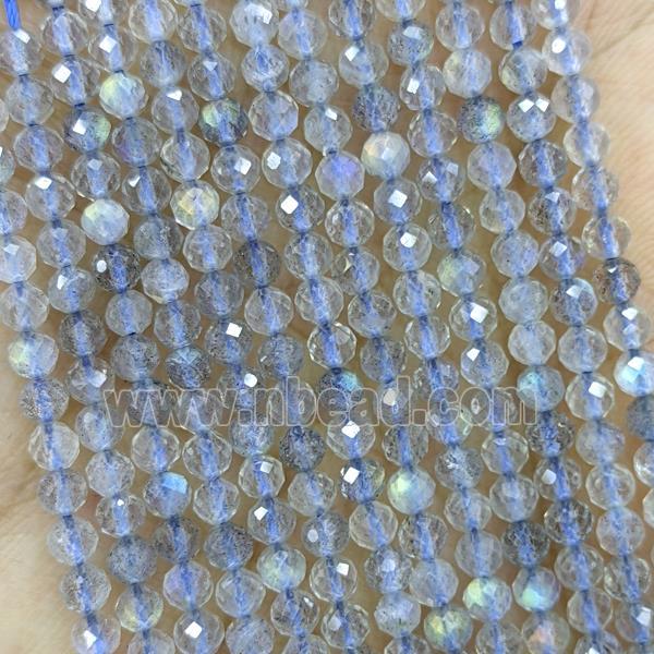 Natural Labradorite Beads Tiny Faceted Round A-Grade