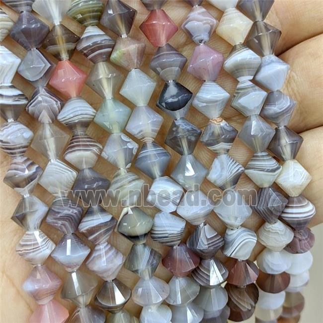 Natural Botswana Agate Beads Bicone