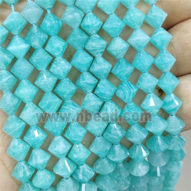 Natural Green Amazonite Bicone Beads AA-Grade