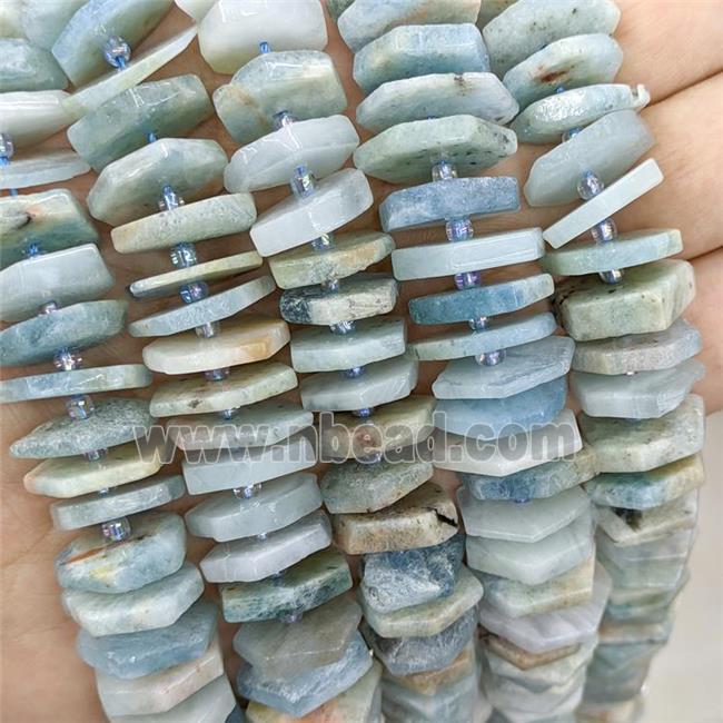 Natural Aquamarine Heishi Spacer Beads Blue