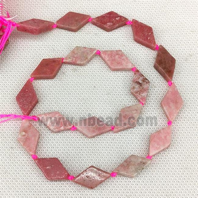 Natural Red Rhodonite Beads Rhombus