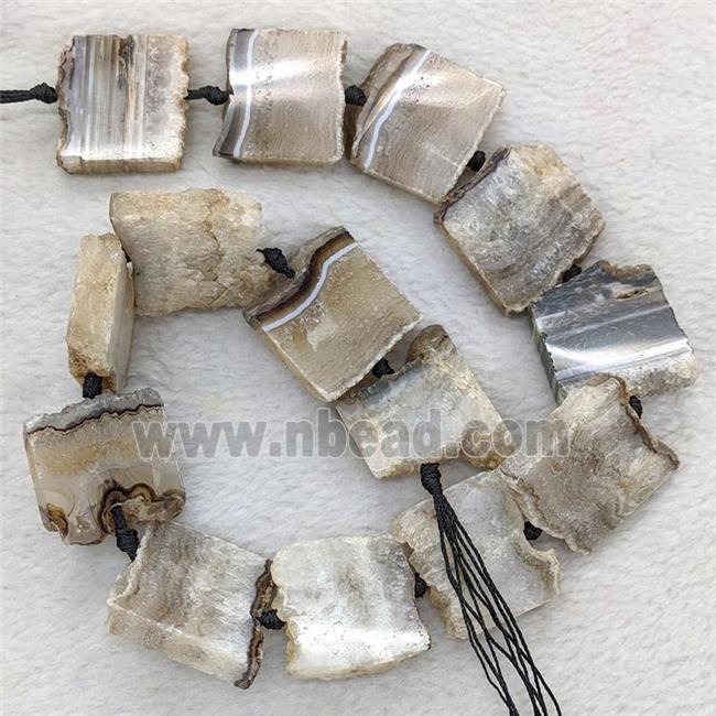 Natural Druzy Agate Slice Beads Freeform