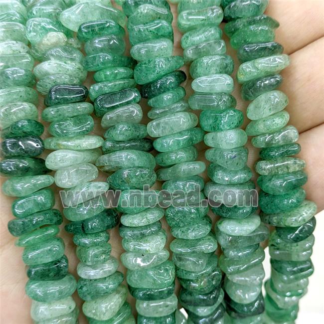 Natural Green Strawberry Quartz Chips Beads Freeform