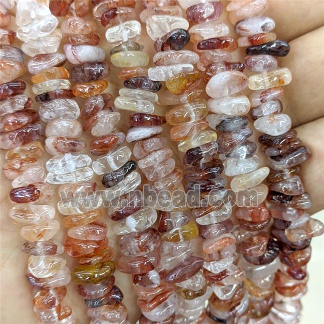 Natural Red Hematoid Quartz Chips Beads Freeform