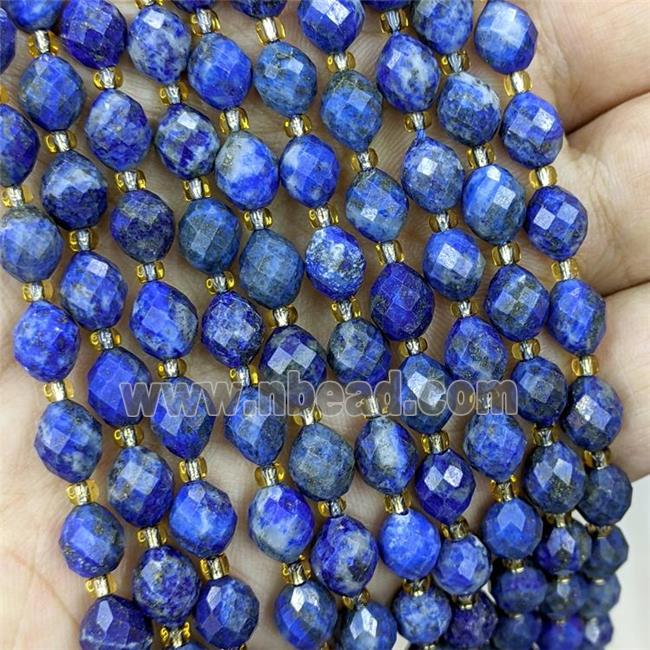 Natural Blue Lapis Lazuli Beads Faceted Rice