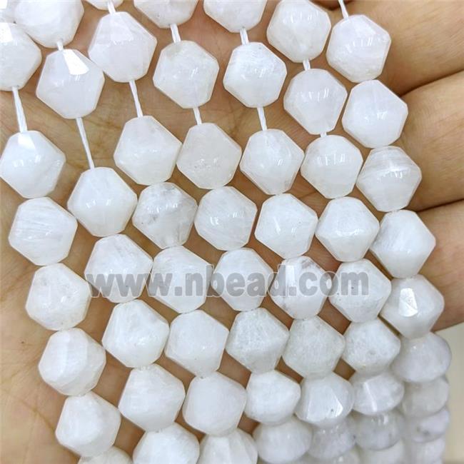 Natural White Moonstone Beads Bicone