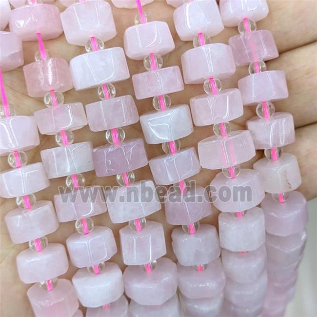 Natural Pink Rose Quartz Heishi Beads